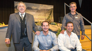 Erfolgreichste Bündner: Christian Plattner, Stefan Fausch, Edi Philipp und Hans Lüthi (von links), hier auf einer Aufnahme von 2013, haben alle vier eidgenössische Kränze gewonnen.