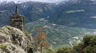 Trügerische Idylle: Der Blick von Kastelbell im Südtirol zeigt die intensiv genutzte Kulturlandschaft.