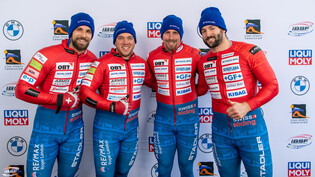Mehr Gewicht im Bobsport: Sandro Michel, Silvio Weber, Cyril Bieri und Michael Vogt (von links) haben an der WM in St. Moritz im Viererbob Grosses vor. 