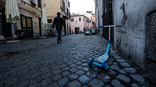 Intakte Substanz: Ein Gehweg in der italienischen Hauptstadt Rom. 