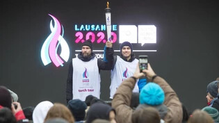 Jugendspiele Winterspiele Januar 2020 Lausanne olympisches Feuer olympisch Chur Kornplatz Büchel Ambühl olympische Flamme