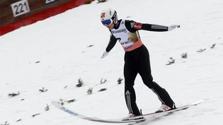 Diese Aufnahme von Johann André Forfang zeigt, welche Kräfte bei der Landung auf die Ski wirken