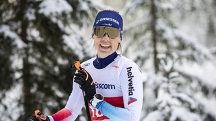 Das Lachen wieder gefunden: Laurien van der Graaff Anfang November beim Training in Davos