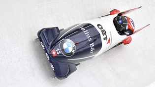 Michael Vogt und Cyril Bieri unterwegs zu ihrer vorzüglichen Klassierung in Innsbrbuck-Igls