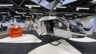 An der Expo der Helicopter Association International stellt die Kopter Group AG ihr Modell SH09 aus.