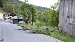 Hier kam es zum Unfall, bei dem sich ein Mann mittelschwer verletzte.