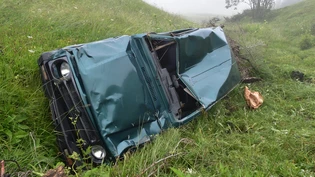 Der 84-jährige war mit seinem Geländefahrzeug bei seinem Maiensäss auf einem Wiesenweg unterwegs.