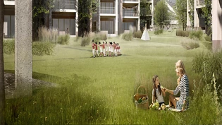 So soll sich die Überbauung Spielhofwiese bald einmal präsentieren.