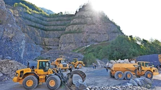 Bald ausgeschöpft: Die Chalchi will den Felsabbau «Elggis Süd» nach Süd und Ost (Bildmitte und links) fortsetzen. 