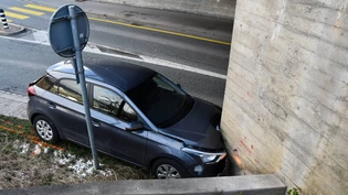 Selbstunfall: Das Auto erlitt beim Aufprall einen Totalschaden.