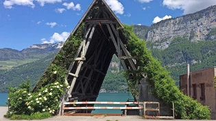 Ein Dach sorgt für Redestoff: Über die Schiffshaab des Ledischiffs wurde am Dorfspaziergang viel gesprochen.