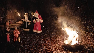 Empfang im Wald statt in der Stube: Die Kinder besuchen in Mollis auch in diesem Jahr den Samichlaus und den Schmutzli vom Baschliberg am Feuer im Wald.