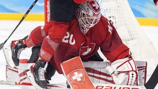 Die eingewechselte Schweizer Torhüterin Andrea Brändli wehrte sich nach Kräften