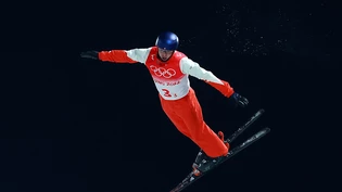 Noé Roth in luftiger Höhe