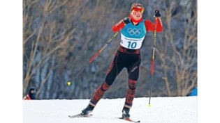 Mutiger Entscheid: Lydia Hiernickel, hier beim 10-Kilometer-Langlaufrennen an den Olympischen Spielen 2018, trägt ihre Startnummer künftig als Biathletin. 