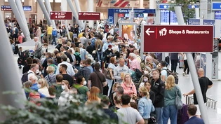 Airlines, Flughäfen und Bodenabfertiger haben gemäss dem Kuoni-Manager falsch geplant - im Bild lange Warteschlangen am Düsseldorfer Flughafen (Archiv)