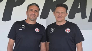 Sie haben ihr Team für die Women’s Super League gerüstet: Leandro Simonelli (links), der neue Trainer der FCRJ-Frauen, und sein Assistent Marcel Stüssi. 