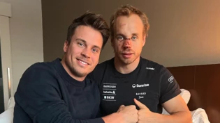 Wohlauf: Skirennfahrer Mauro Caviezel meldet sich nach seinem heftigen Sturz vom vergangenen Wochenende wieder bei den Fans. Sein Bruder, Gino Caviezel, stattete ihm einen Besuch ab.