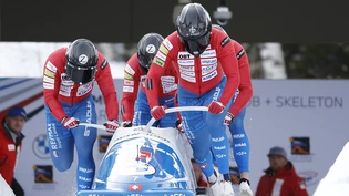 Platz 2 im ersten Lauf und Platz 12 im zweiten Lauf für das Bobteam von Michael Vogt