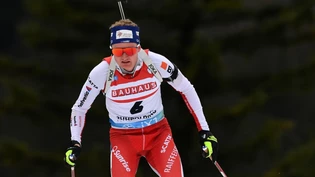 Sebastian Stalder überzeugte im Massenstart-Rennen in Ruhpolding