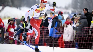 Schnell unterwegs: Im italienischen Toblach sichert sich Valerio Grond Rang 7 im Sprint.