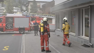 Brand im Hotelgebäude: Die Einsatzkräfte der Feuerwehr Davos konnten den Brandherd rasch lokalisieren und löschen.