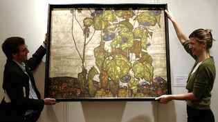 Sechs während der Zeit des Nationalsozialismus geraubte Werke des Künstlers Egon Schiele werden in New York versteigert. Im Bild: eine Schiele-Werk in Genf. (Archivbild)
