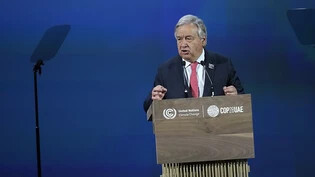 Weltklimakonferenz: UN-Generalsekretär António Guterres hat die Staats- und Regierungschefs zu Maßnahmen gegen den Klimawandel aufgerufen. Foto: Rafiq Maqbool/AP/dpa