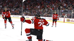 Timo Meier feiert sein 14. Saisontor. Trotz dem Kunststück des Appenzellers müssen die New Jersey Devils im ersten Spiel nach dem Trainerwechsel als Verlierer vom Eis