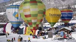Das Internationale Ballonfestival von Château-d'Oex VD wurde von fast 50'000 Menschen besucht.