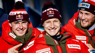 Drei der Schweizer Trümpfe (v.l.): Franjo von Allmen, Marco Odermatt, Alexis Monney