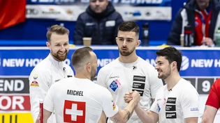 Das Schweizer Team um Skip Yannick Schwaller (ganz links) hofft auf viele Erfolgserlebnisse an der WM in Moose Jaw