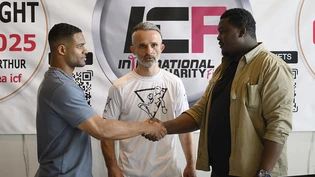 Brian Keller (links) und Claude Wilfried (rechts) sprachen in Winterthur zu ihrem bevorstehenden Boxkampf.