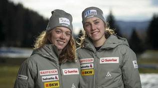 Für die Schwestern Nadja (links) und Marina Kälin wird der Skiathlon am Samstag zu einem ganz besonderen Rennen