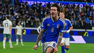 Die grosse Freude von Sandro Tonali nach seinem Schuss zum 1:0