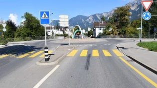 Der Unfall ereignete sich in diesem Kreisel an der Ringstrasse in Chur.