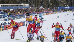 Dynamisch: Impressionen von der letzten Tour de Ski in der Region Lenzerheide im Winter 2019/20.