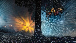 LED-Kunst: Die Lichtinstallation Artifical Owl verzauberte 2021 die Besucher des Zauberwalds auf der Lenzerheide.