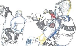 War es versuchter Mord? Die erstinstanzliche Verhandlung vor dem Kantonsgericht fand unter den wachsamen Augen der Polizei statt.