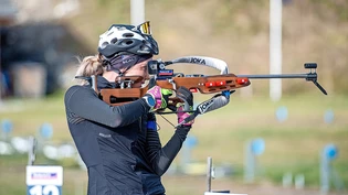 Fokussiert: Elisa Gasparin bereitet sich in Lantsch/Lenz auf den Winter vor.
