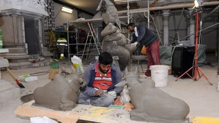 Ganesha und Shiva: Seit gut sechs Jahren gibt es in Zizers einen Hindutempel. Damals im Jahr 2015 befand sich der Tempel im Bau. Für die Gestaltung  der Heiligtümer kamen Künstler aus Indien. 