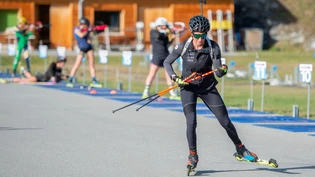 Aufbauarbeit: Aita Gasparin bereitet sich in Lantsch/Lenz auf die kommende Wettkampfsaison vor.