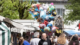 Jahrmarkt nach politischen Abstimmungen: Von der Kalbsbratwurst bis zur Lederhandtasche wird alles angeboten. 