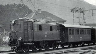 Die historische RhB-Lokomotive: 1966 war die Lok noch in Graubünden im Einsatz.