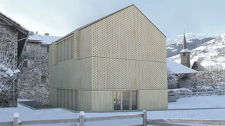 Perforierter Holzbau: So soll sich die Erweiterung der Tgea da Schons dereinst präsentieren.