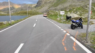 Die Unfallstelle auf dem Hospiz.  