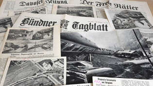 Mediales Interesse: Das Zugunglück in Bever am 1. August 1952 erschütterte Graubünden.