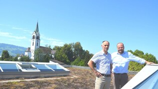 Wollen beweisen, dass es ihnen mit dem Klimaartikel ernst ist: Bauchef Christian Leutenegger (links) und Stadtpräsident Martin Stöckling. 