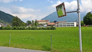 Vorerst bis zur Hecke: Der südliche Teil des Gebiets Neuweg/Mühlebach in Näfels im Vordergrund soll überbaut werden.