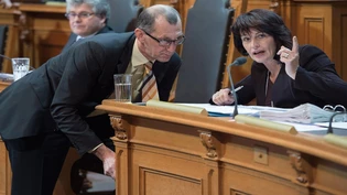 Da gings nicht um die Wahl: SVP-Ständerat Werner Hösli unterhält sich mit der Ende Jahr zurücktretenden CVP-Bundesrätin Doris Leuthard.